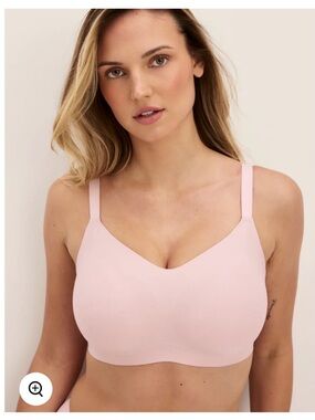 Knix Light Pink Seamless Comfort Wireless Bra size 6